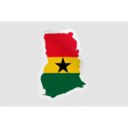 Ghana Map Flag - DecalsHouse