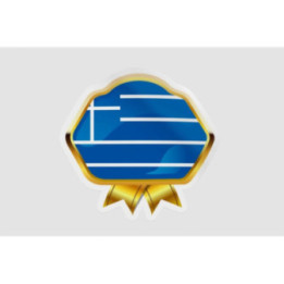 Greece Flag Badge Style 7 - DecalsHouse