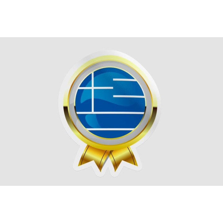 Greece Flag Badge Style 9 - DecalsHouse