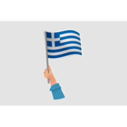 Greece Flag Hand Style 2 - DecalsHouse