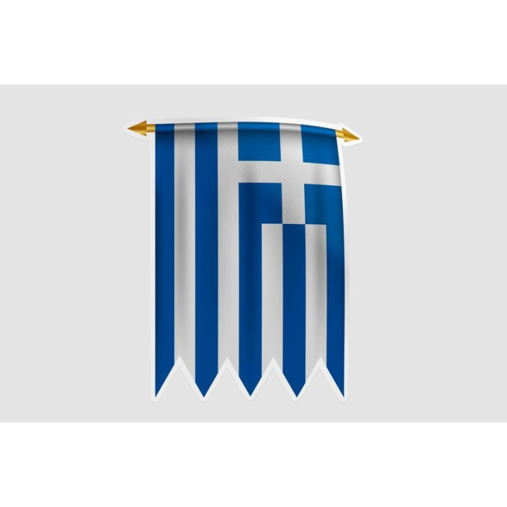 Greece Flag Pennant Style 2 - DecalsHouse