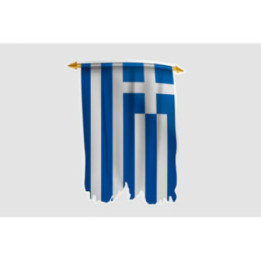 Greece Flag Pennant Style 3 - DecalsHouse