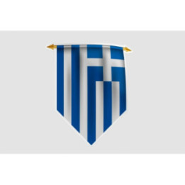 Greece Flag Pennant Style 9 - DecalsHouse
