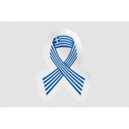 Greece Flag Ribbon Style 2 - DecalsHouse