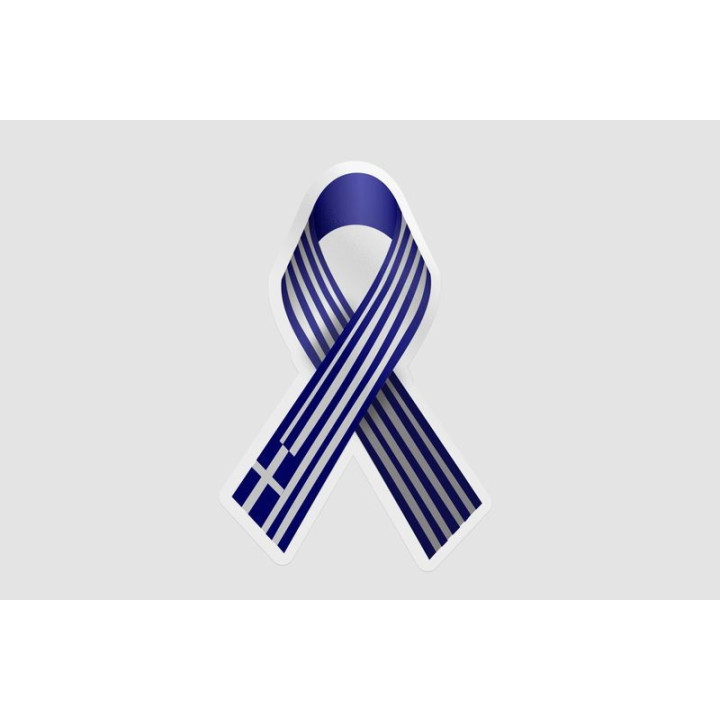 Greece Flag Ribbon - DecalsHouse