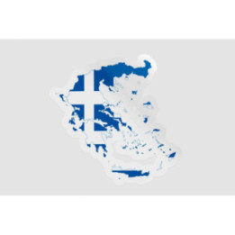 Greece Map Flag Style 3 - DecalsHouse