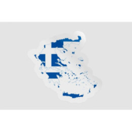 Greece Map Flag Style 4 - DecalsHouse