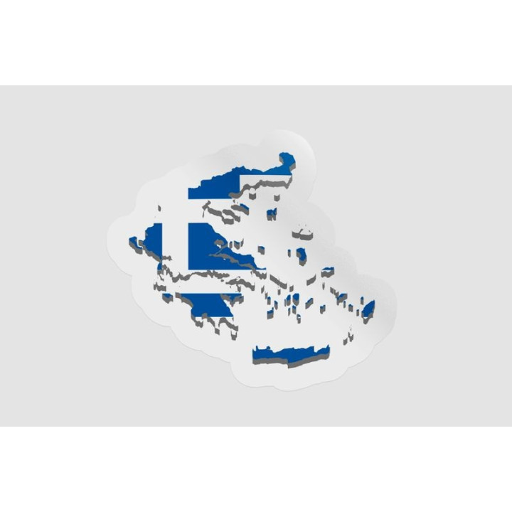 Greece Map Flag - DecalsHouse