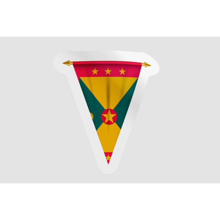 Grenada Flag Pennant Style 3 - DecalsHouse