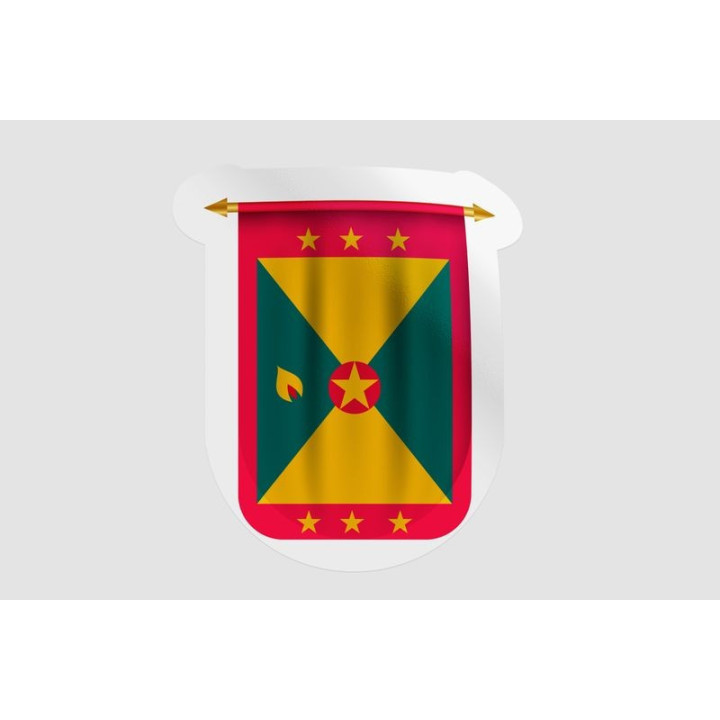 Grenada Flag Pennant Style 4 - DecalsHouse