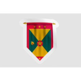 Grenada Flag Pennant Style 8 - DecalsHouse