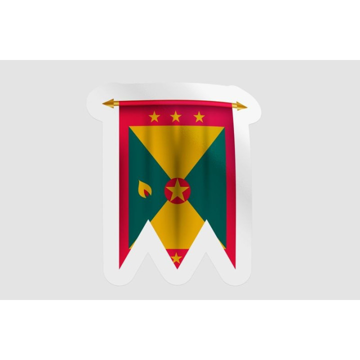 Grenada Flag Pennant Style 9 - DecalsHouse