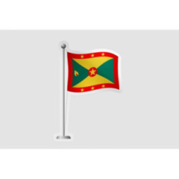 Grenada Flag Pole Style 2 - DecalsHouse