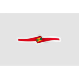 Grenada Flag Ribbon Style 2 - DecalsHouse