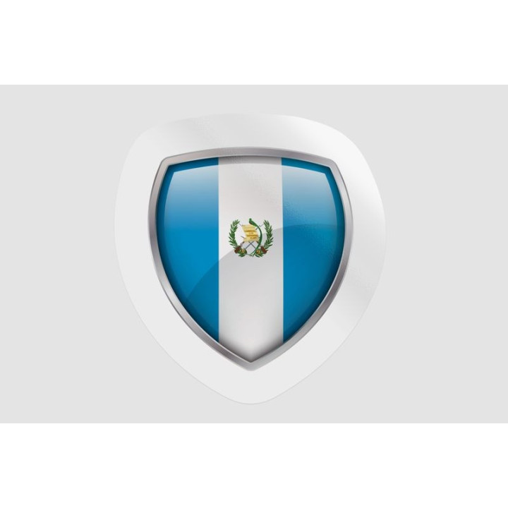 Guatemala Flag Bevel Style 2 - DecalsHouse