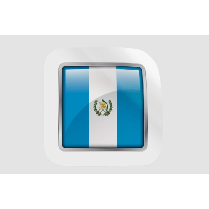 Guatemala Flag Bevel Style 3 - DecalsHouse