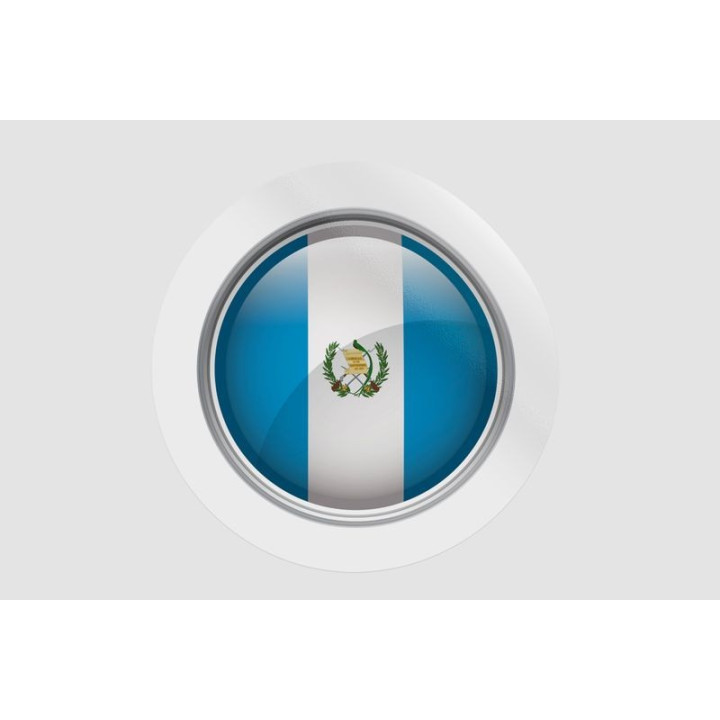 Guatemala Flag Bevel Style 4 - DecalsHouse