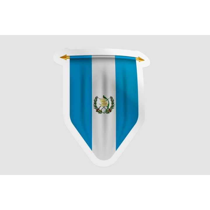 Guatemala Flag Pennant Style 6 - DecalsHouse