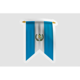 Guatemala Flag Pennant Style 7 - DecalsHouse