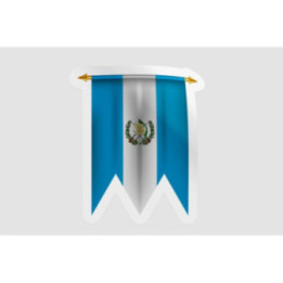 Guatemala Flag Pennant Style 9 - DecalsHouse