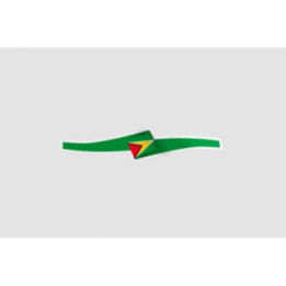 Guyana Flag Ribbon Style 3 - DecalsHouse