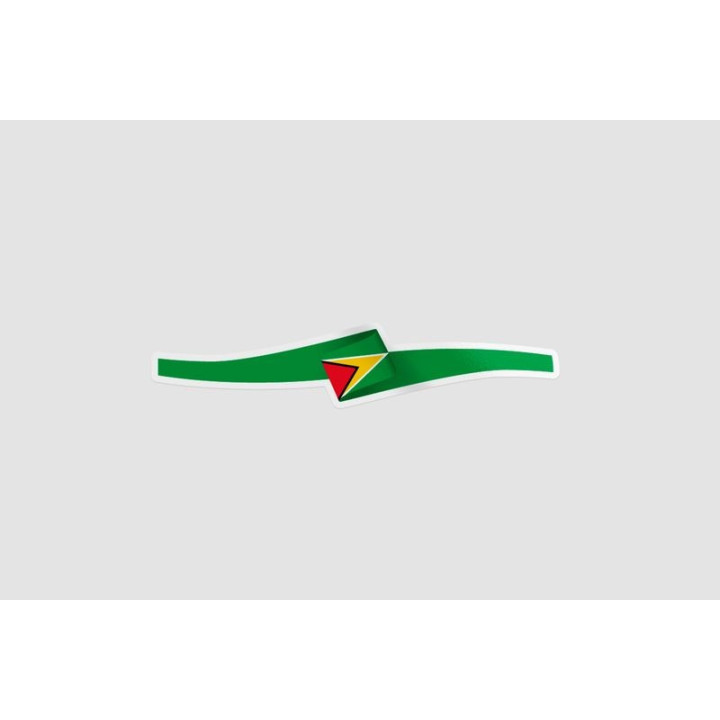 Guyana Flag Ribbon Style 3 - DecalsHouse