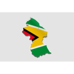 Guyana Map Flag - DecalsHouse