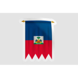 Haiti Flag Pennant Style 2 - DecalsHouse