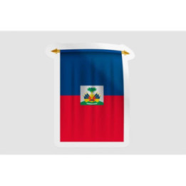 Haiti Flag Pennant Style 6 - DecalsHouse