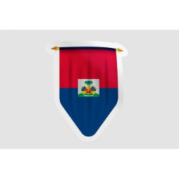 Haiti Flag Pennant Style 7 - DecalsHouse