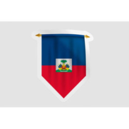 Haiti Flag Pennant Style 9 - DecalsHouse
