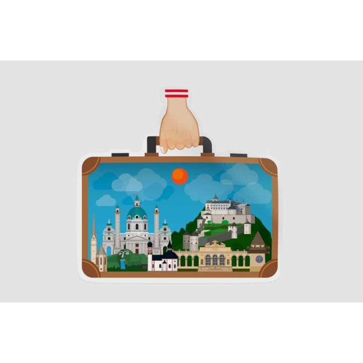 Hand Carrying Austria Landmark Sticker - DecalsHouse