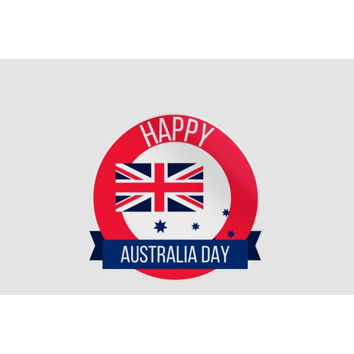 Happy Australia Badge Sticker - DecalsHouse