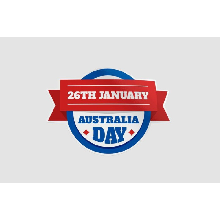 Happy Australia Badge Style 15 Sticker - DecalsHouse
