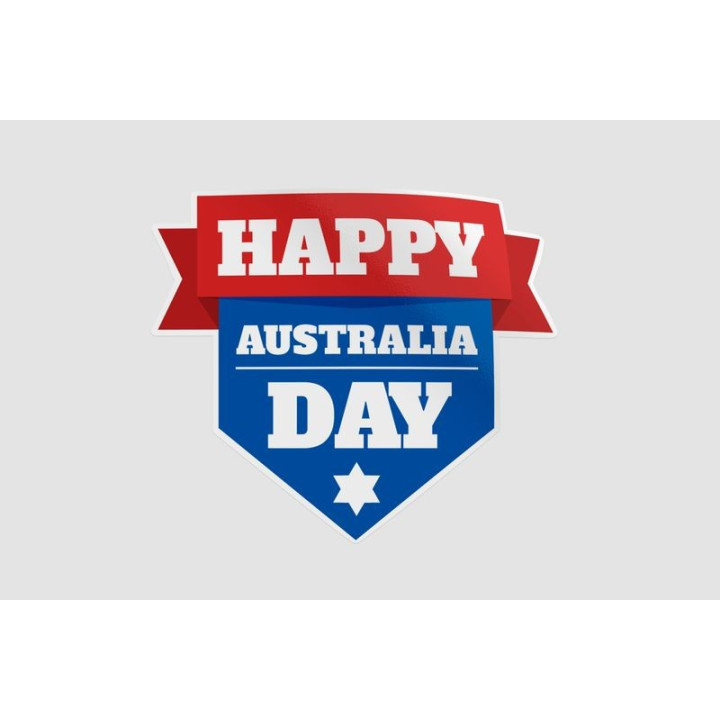 Happy Australia Badge Style 16 Sticker - DecalsHouse