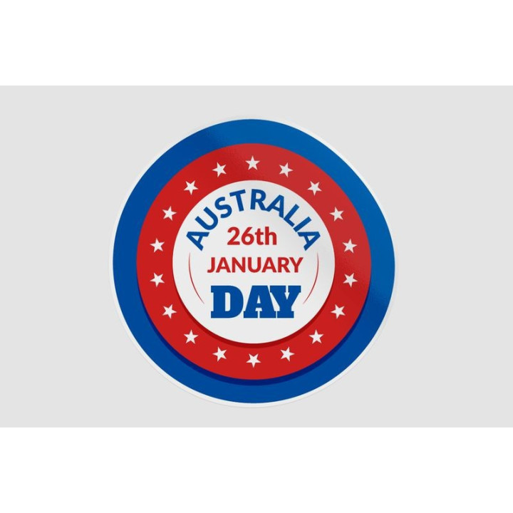 Happy Australia Badge Style 18 Sticker - DecalsHouse