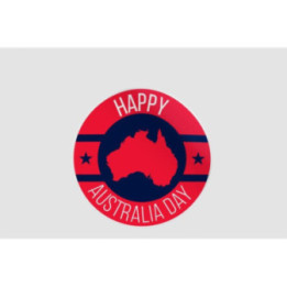 Happy Australia Badge Style 4 Sticker - DecalsHouse