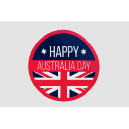 Happy Australia Badge Style 7 Sticker - DecalsHouse