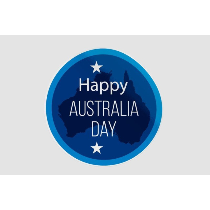 Happy Australia Badge Style 9 Sticker - DecalsHouse