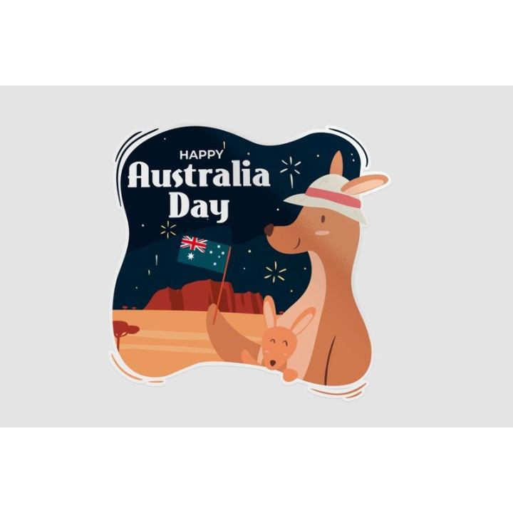 Happy Australia Day Style 107 Sticker - DecalsHouse