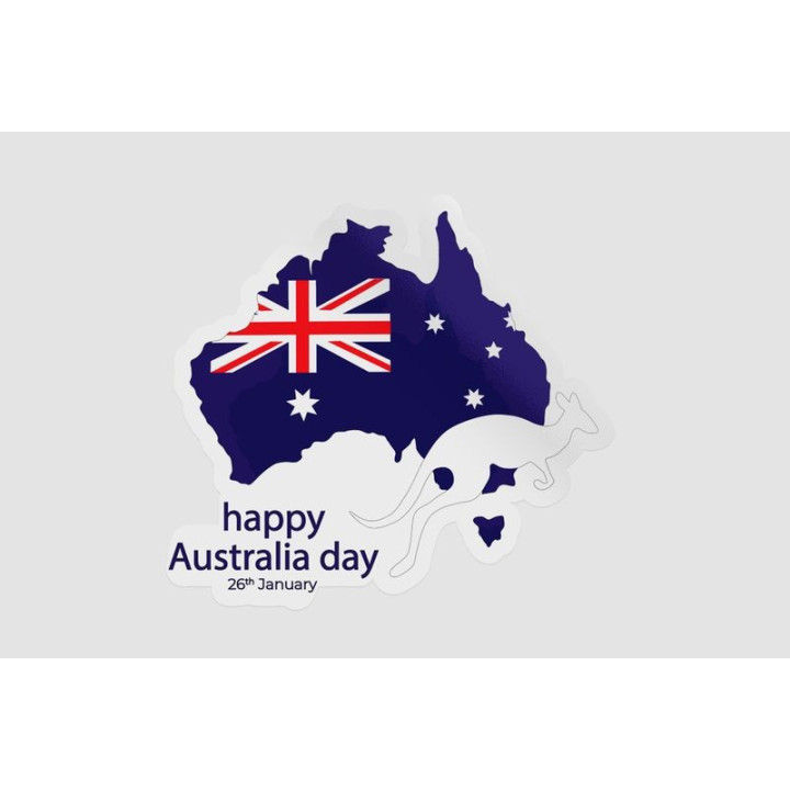 Happy Australia Day Style 12 Sticker - DecalsHouse