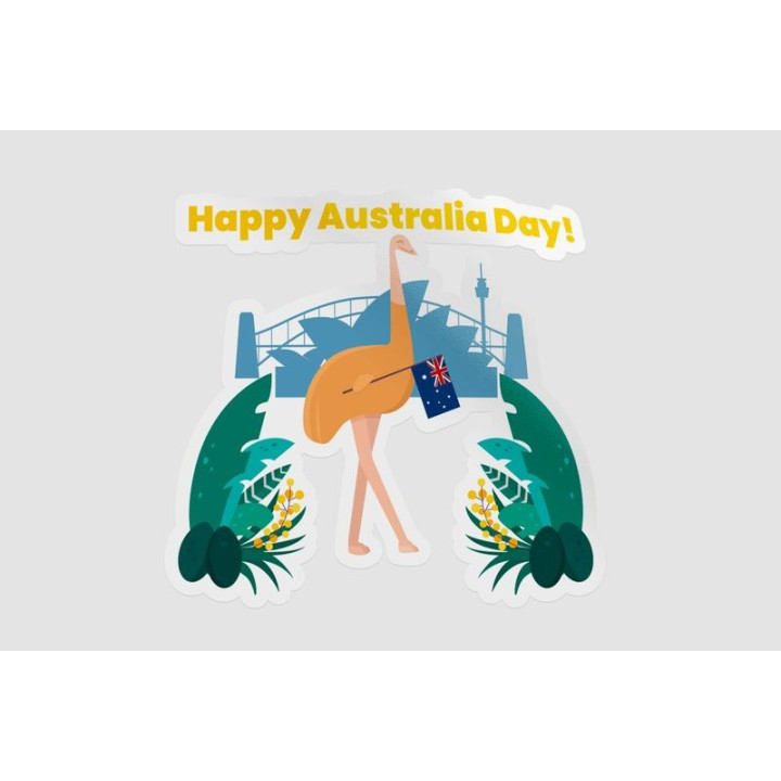 Happy Australia Day Style 127 Sticker - DecalsHouse