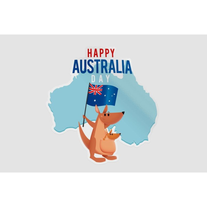 Happy Australia Day Style 129 Sticker - DecalsHouse