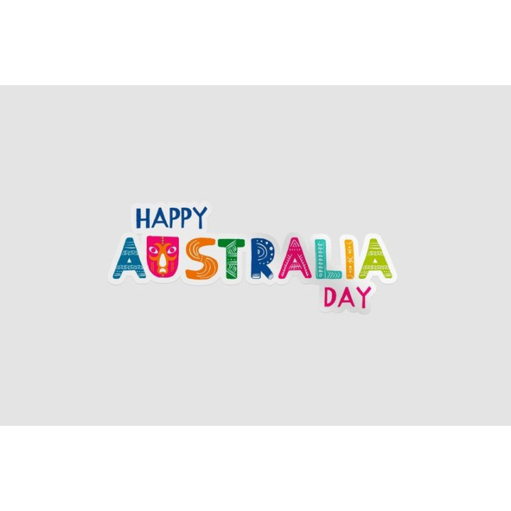 Happy Australia Day Style 13 Sticker - DecalsHouse