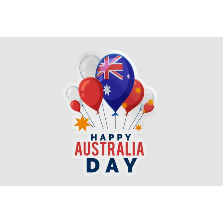 Happy Australia Day Style 155 Sticker - DecalsHouse