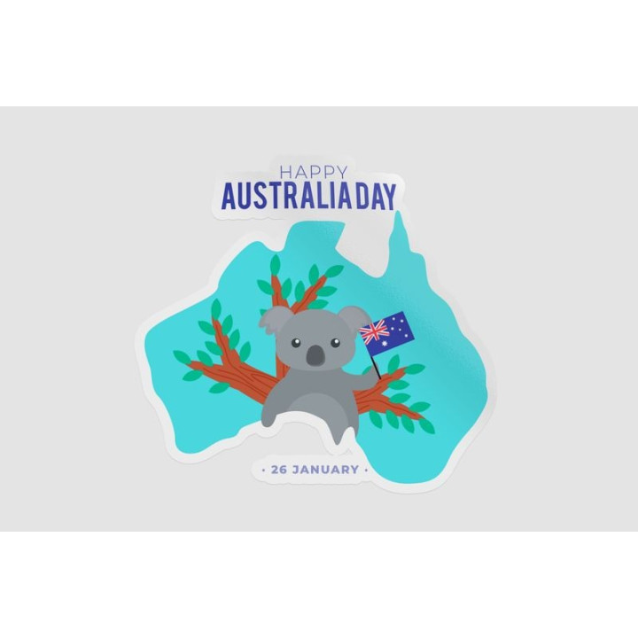 Happy Australia Day Style 163 Sticker - DecalsHouse