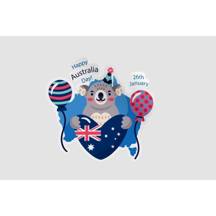 Happy Australia Day Style 166 Sticker - DecalsHouse