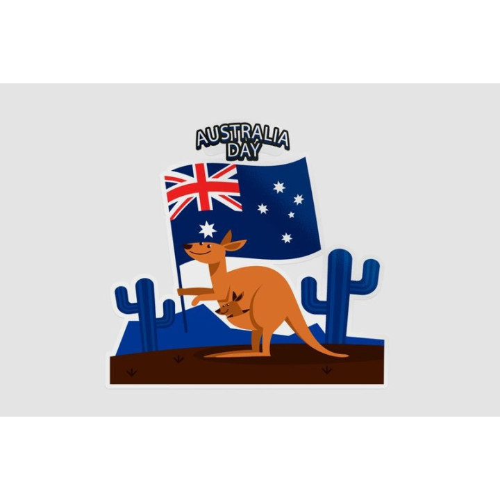 Happy Australia Day Style 170 Sticker - DecalsHouse