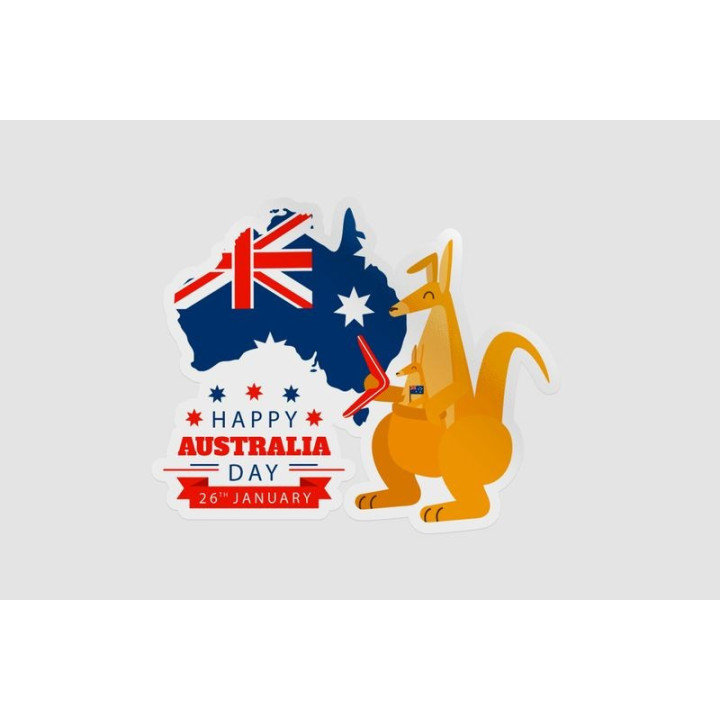 Happy Australia Day Style 176 Sticker - DecalsHouse