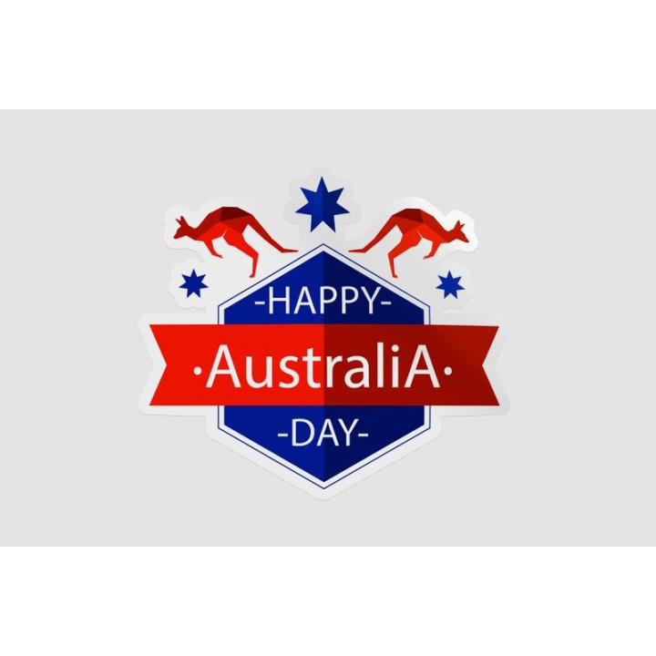 Happy Australia Day Style 18 Sticker - DecalsHouse